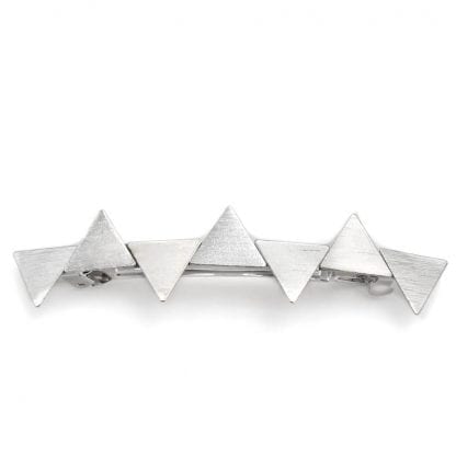 Ficcare Barrette Multi Triangles Argent - Bijoux L'Inédit