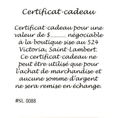 Bijoux L'Inédit Certificat-Cadeau - Bijoux L'Inédit