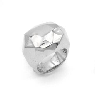 Sterling Silver Ring Faceted Cabochon - Bijoux L'Inedit
