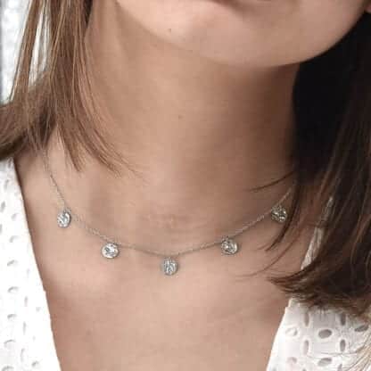Sterling Silver necklace Smal Lozenges- Bijoux L'Inedit