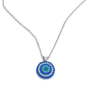 Mariana Necklace Turquoise and Blue Crystal - Bijoux L'Inedit