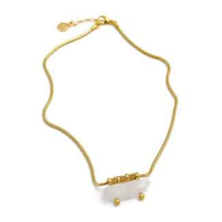 Gas Bijoux Necklace Crystal Gold - Bijoux L'Inedit
