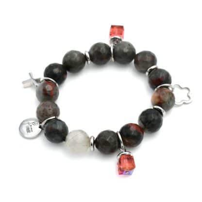 Bijoux L'Inedit Designs Bracelet Jasper African Blood- Bijoux L'inedit