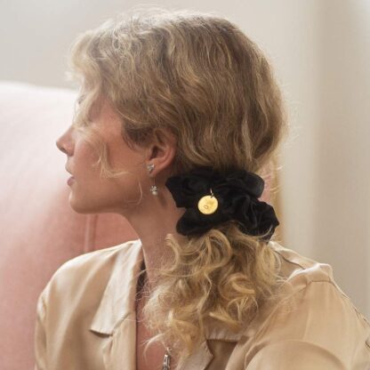 Anne-Marie Chagnon Hair Tie Avana Champaign Pewter - Bijoux L'Inedit