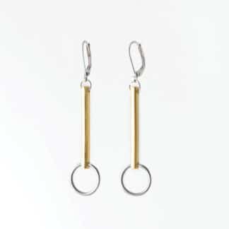 Sézane Boucles d'oreilles Charlie Perles Pamplemousse Doré Femme