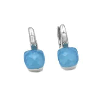 Qudo Earrings Firenze Opal Light Blue - Bijoux  L'Inedit