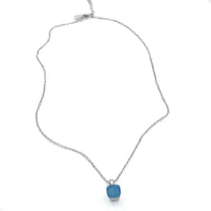 Qudo Necklace Firenze Opal Light Blue - Bijoux L'Inedit