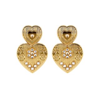 Boucles-d'Oreilles-pour-Femme-Love-Mini -Or-Gas-Bijoux-Bijoux-L'Inédit