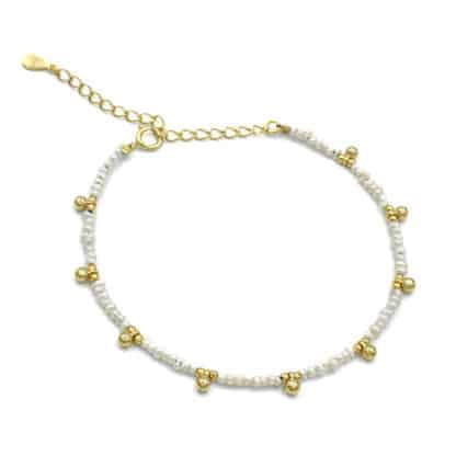 Bracelet pour Femme Mini Perle Vermeil. - Bijoux L'Inédit