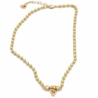 Uno de 50 Collier Elige1 + Mi Corazon Doré - Bijoux L'Inédit