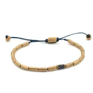 Bracelet pour Femme Tube Bronze et Bleu - Bijoux L'inédit