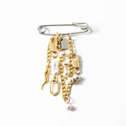 Anne-Marie Chagnon Broche Rovaniemi Or - Bijoux L'inédit