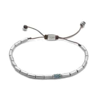 racelet pour Femme Tube Argent Cristal Turquoise - Bijoux L'inédt