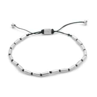 Bracelet pour Femme Tube Argent Noir - Bijoux L'Inédit