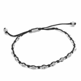 Juju Mood Bracelet Cristal Blanc Argent Noir - Bijoux L'inédit
