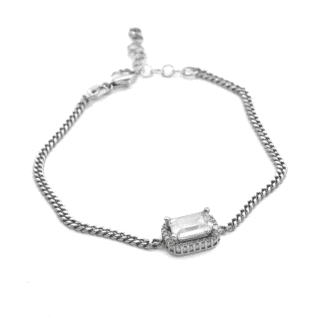 Bracelet pour Femme Rectangle Zircon - Bijoux L'Inédit