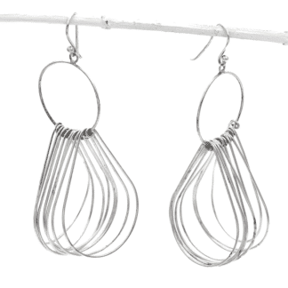 Argent Sterling Boucles d'Oreilles Multi Loupe - Bijoux L'inédit