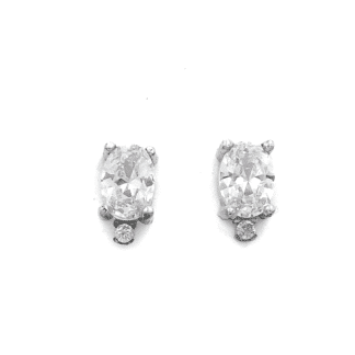 Argent Sterling Boucles d'Oreilles Zircon Cubique - Bijoux L'inédit
