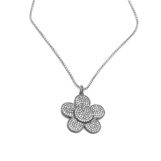 Collier pour Femme Fleur Scintillante - Bijoux L'inédit