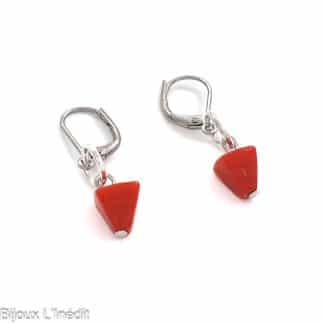 Boucles d'Oreilles-pour-Femme-Boba-Rouge-Anne-Marie-Chagnon-Bijoux-L'Inedit