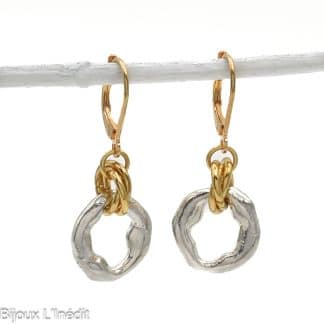 Boucles d'Oreilles-pour-Femme-Comi-Argenté&or-Anne-Marie-Chagnon-Bijoux-L'Inédit