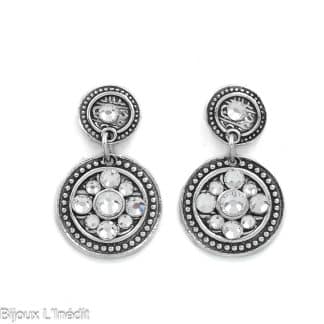 Boucles d'Oreilles-pour-Femme-Sequin-Blanc-Gas-Bijoux-Bijoux-L'Inédit