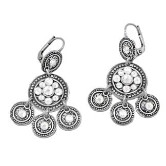 Boucles-d'Oreilles-Pour-Femmes-Sequin-2-Rangs-Argentées-Gas-Bijoux-Bijoux L'Inédit