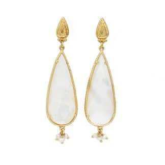 Boucles d'Oreilles pour Femme Serti Goutte - Bijoux L'Inédit