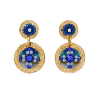 Boucles-d'Oreilles-pour-Femmes-Sequin- Bleu-Gas-Bijoux-Bijoux L'Inédit
