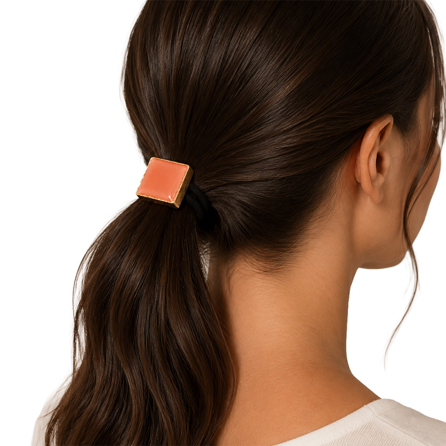 Élastique-à-Cheveux-Madison-Corail-Ficcare-Bijoux-L'Inédit 2