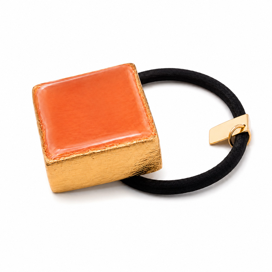Élastique-à-Cheveux-Madison-Corail-Ficcare-Bijoux-L'Inédit