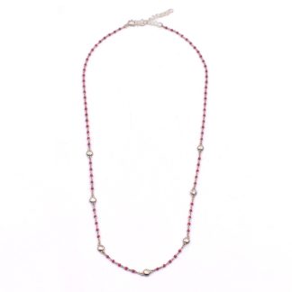 Collier-pour-Femme-Ginny-Corail-Argent-Sterling-Bijoux-L'Inédit