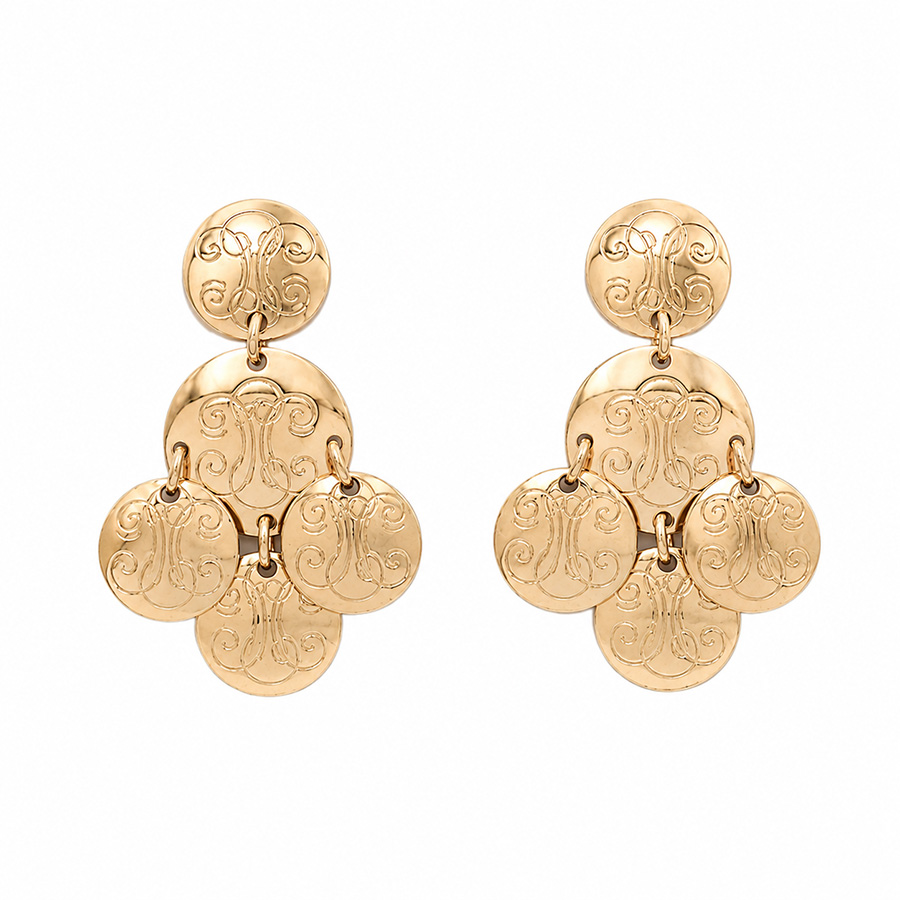 Boucles-d'Oreilles-pour-Femme-Sequin-Diva-Dorées-Gas-Bijoux-Bijoux-L'Inédit