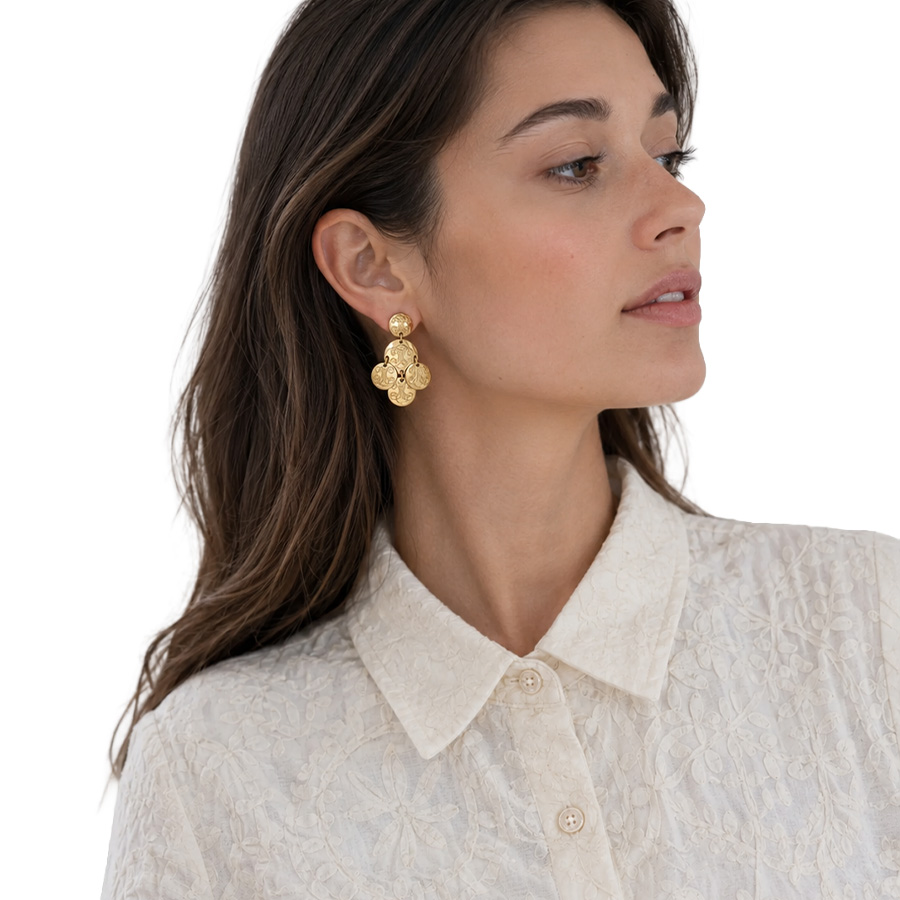 Boucles-d'Oreilles-pour-Femme-Sequin-Diva-Dorées-Gas-Bijoux-Bijoux-L'Inédit