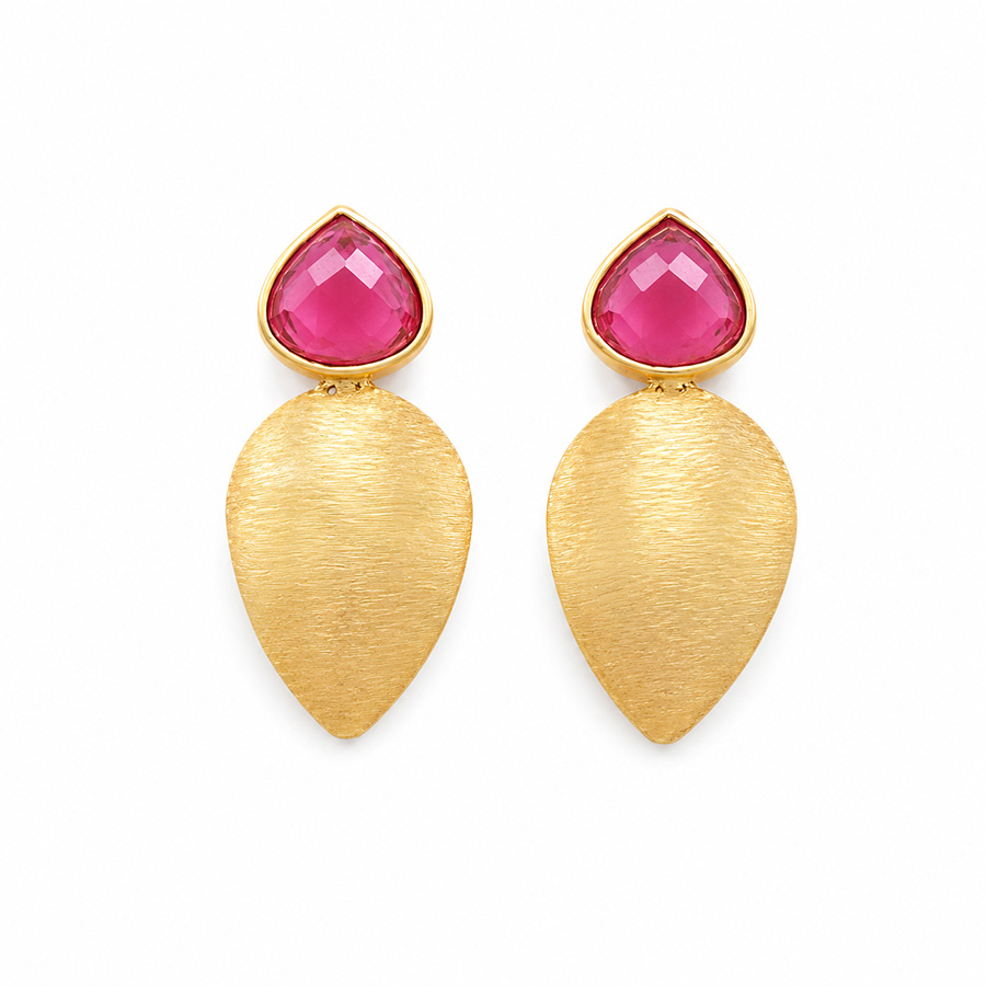 Boucles-d'Oreilles-pour-Femme-Brilho-Rosa-Donna-Si-Bijoux-L'Inédit
