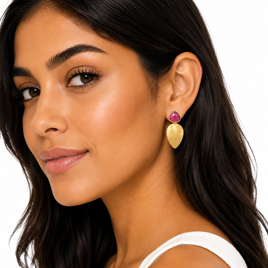 Boucles-d'Oreilles-pour-Femme-Brilho-Rosa-Donna-Si-Bijoux-L'Inédit