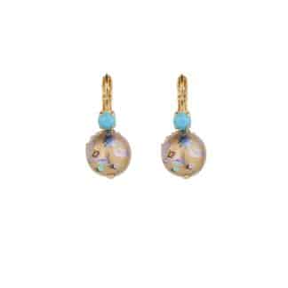 Boucles-d'Oreilles-pour-Femme-Décalco-Mini-Bleu-Dorées-Gas-Bijoux-Bijoux-L'Inédit