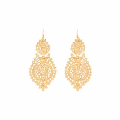 Boucles-d'Oreilles-pour-Femme-Queen-Petite-Dorées-Portugal-Jewels-Bijoux-L'Inédit (
