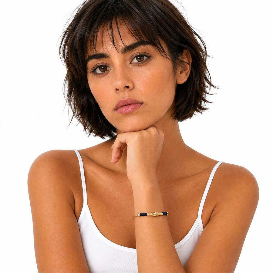Bracelet-pour-Femme-Zizanie-Jonc-Marine-Gas-Bijoux-Bijoux-L'Inédit
