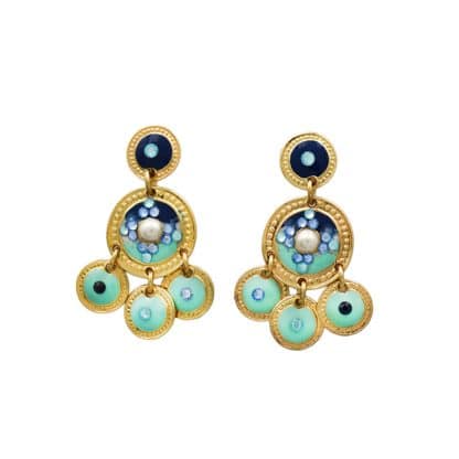 Boucles-d'Oreilles-pour-Femme-Sequin-2-Rangs-Marine-Gas-Bijoux-Bijoux-L'Inédit