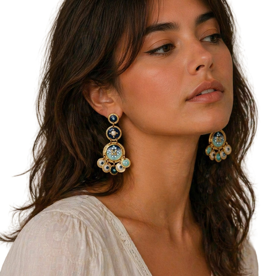 Boucles-d'Oreilles-pour-Femme Sequin-3-Rangs-Gas-Bijoux-Bijoux-L'Inédit