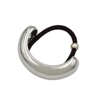 Élastique-Cheveux-pour-Femme-Leah-Argenté-Ficcare-Bijoux-L'Inédit