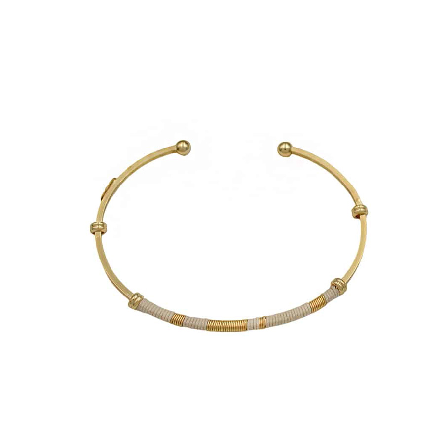Bracelet-pour-Femme-Zanzibar-Beige-Dore-Gas-Bijoux-Bijoux-LInedit
