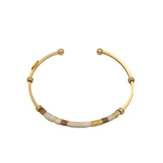Bracelet-pour-Femme-Zanzibar-Brun-Doré-Gas-Bijoux-Bijoux-L'Inédit