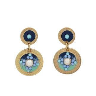 Boucles-d'Oreilles-pour-Femme-Sequin-Marine-Turquoise-Gas-Bijoux-Bijoux-L'Inédit