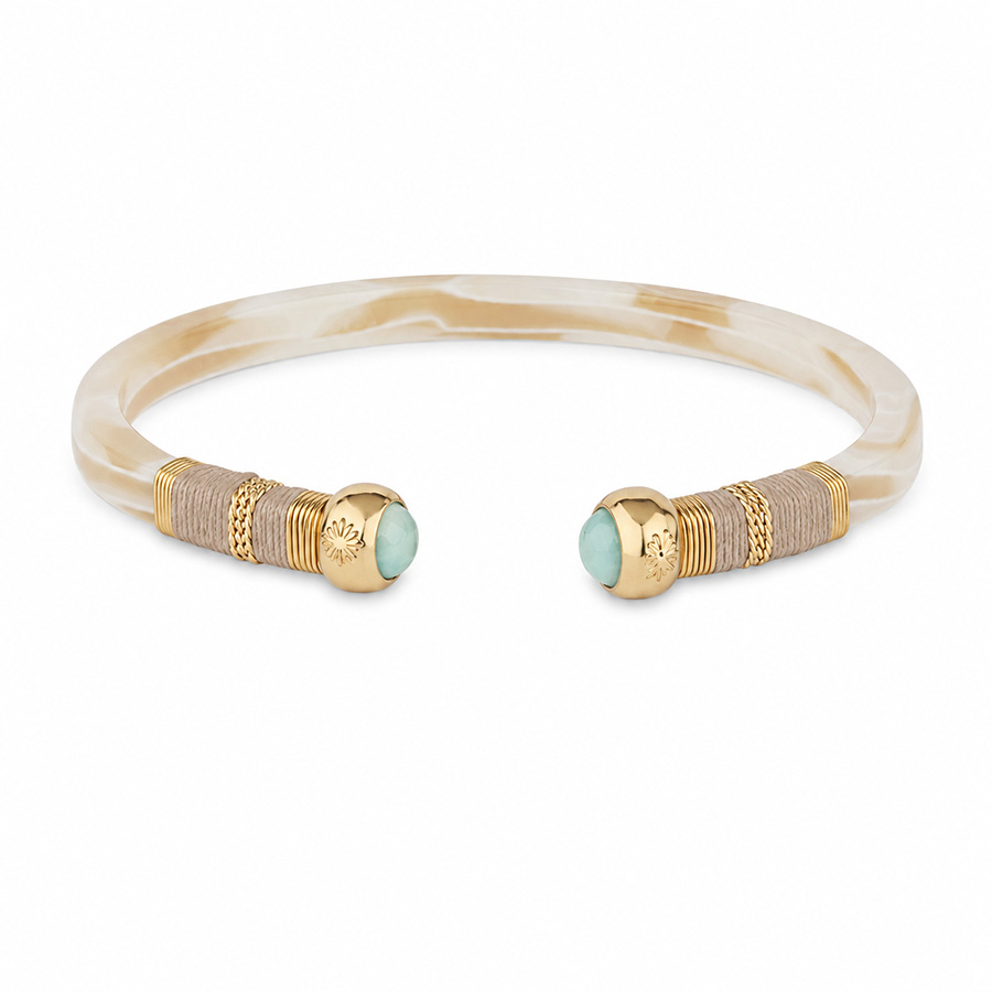 Bracelet-pour-Femme-Sari-Emballé-Taupe-Gas-Bijoux-Bijoux-L'Inédit
