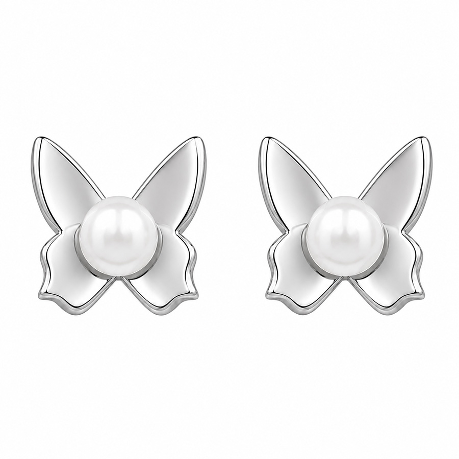 Boucles-d'Oreilles-pour-Femme-Papillon-Perlé-Argent-Sterling-Bijoux-L'Inédit