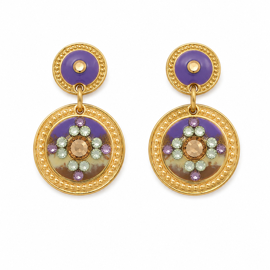 Boucles-d'Oreilles-pour-Femme-Sequin-Violet-Gas-Bijoux-Bijoux-L'Inédit
