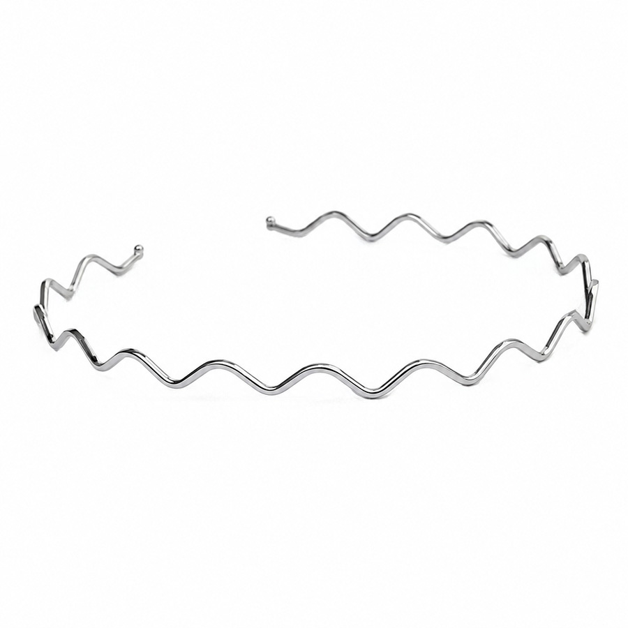 Serre-Tête-pour-Femme-Ondulé-Argent-Ficcare-Bijoux-L'Inédit