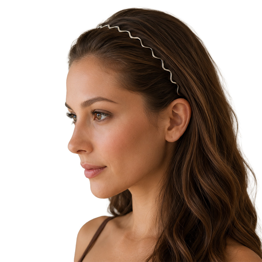 Serre-Tête-pour-Femme-Ondulé-Argent-Ficcare-Bijoux-L'Inédit (2)